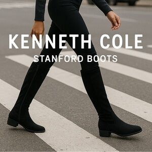 Kenneth Cole New York Stanford Stretch Shaft Black Boots Women’s 11 NWT